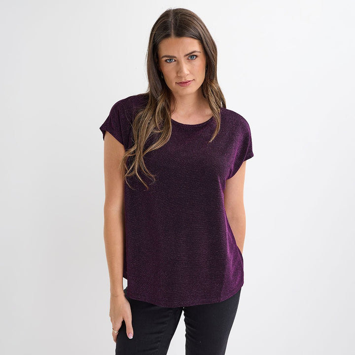 Ladies Cap Sleeve Lurex Top from You Know Who's