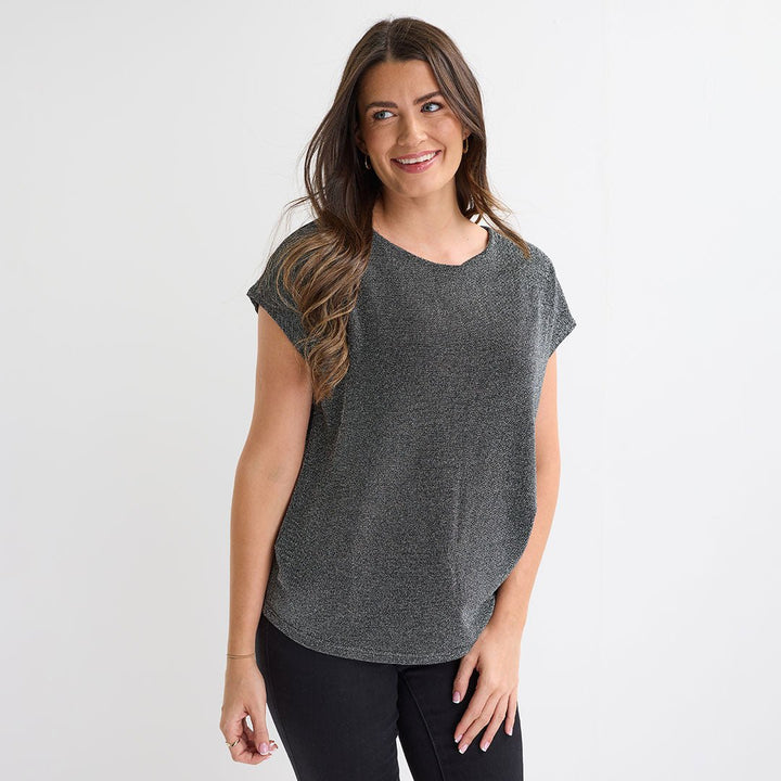 Ladies Cap Sleeve Lurex Top from You Know Who's