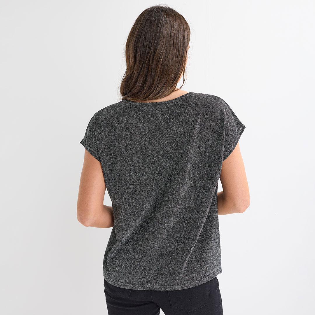 Ladies Cap Sleeve Lurex Top from You Know Who's