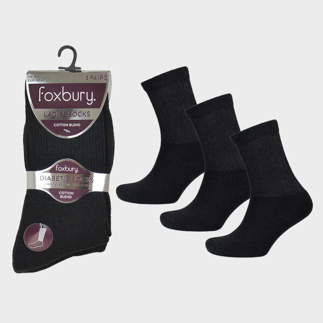 Ladies Casual 3 Pack Diabetic Socks from You Know Who's