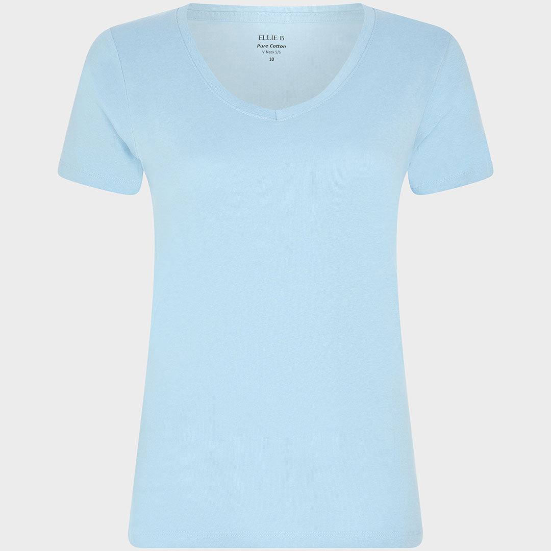 Ladies Chambray Blue V Neck T - Shirt from You Know Who's