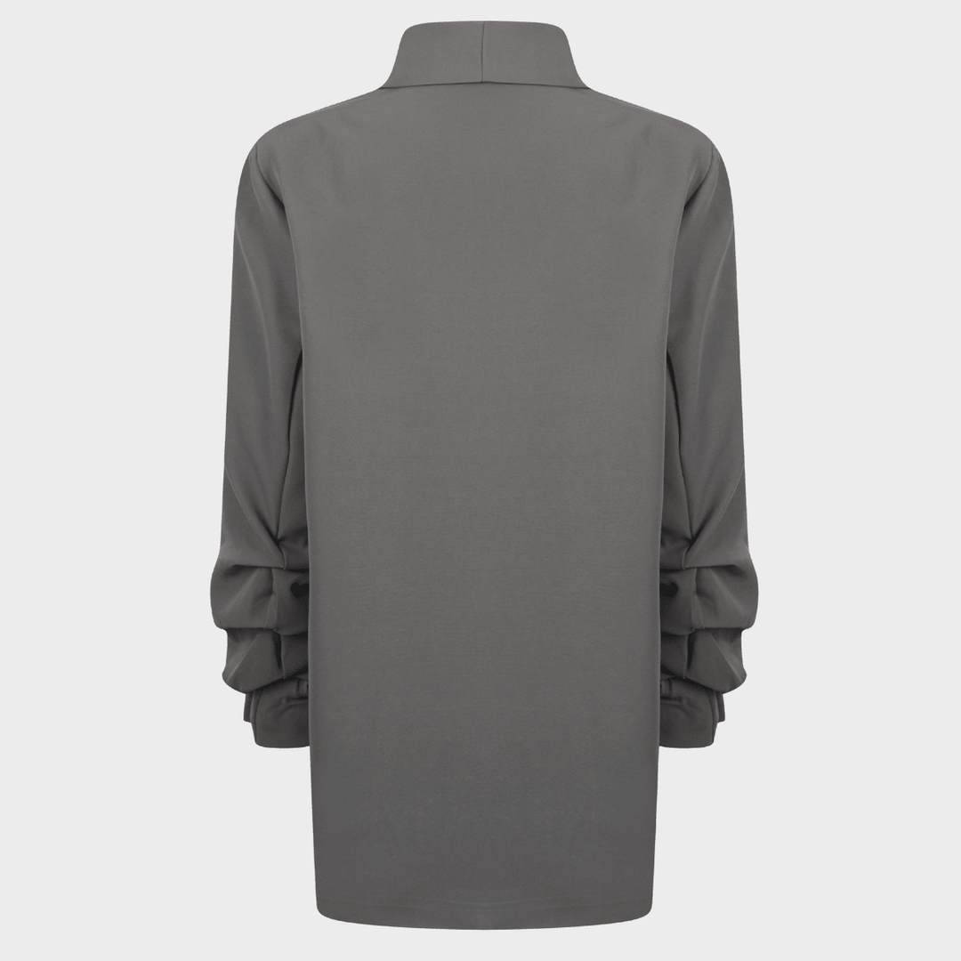 Ladies Charcoal Ruched Sleeve Blazer from You Know Who's