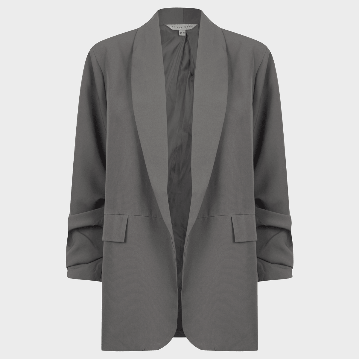 Ladies Charcoal Ruched Sleeve Blazer from You Know Who's