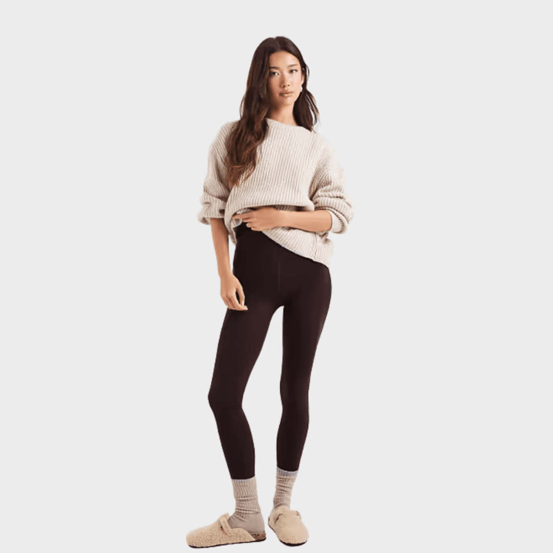 Ladies Chocolate Fur Lined Legging from You Know Who's