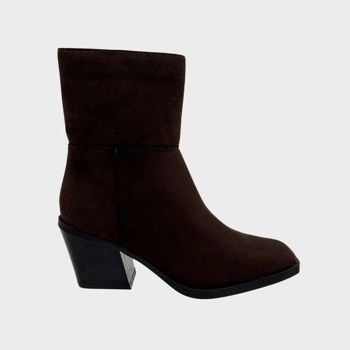 Ladies Chocolate Heeled Boots from You Know Who's