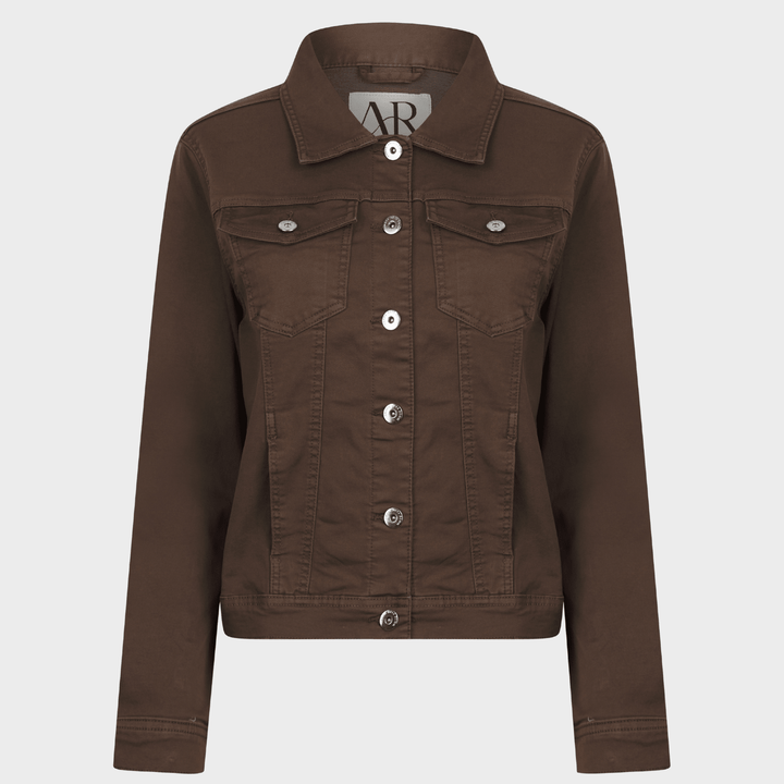 Ladies Chocolate Stretch Denim Jacket from You Know Who's
