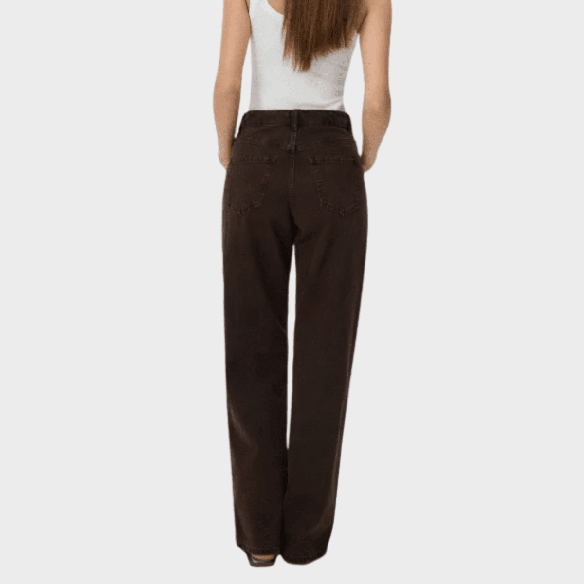 Ladies Chocolate Wide Leg Jeans from You Know Who's