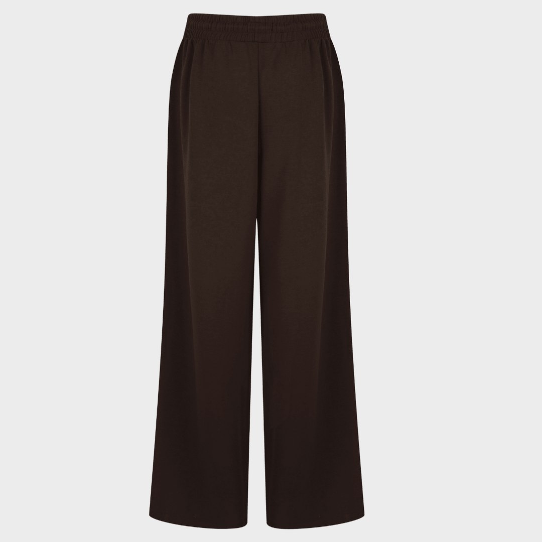 Ladies Chocolate Wide Leg Jogger from You Know Who's