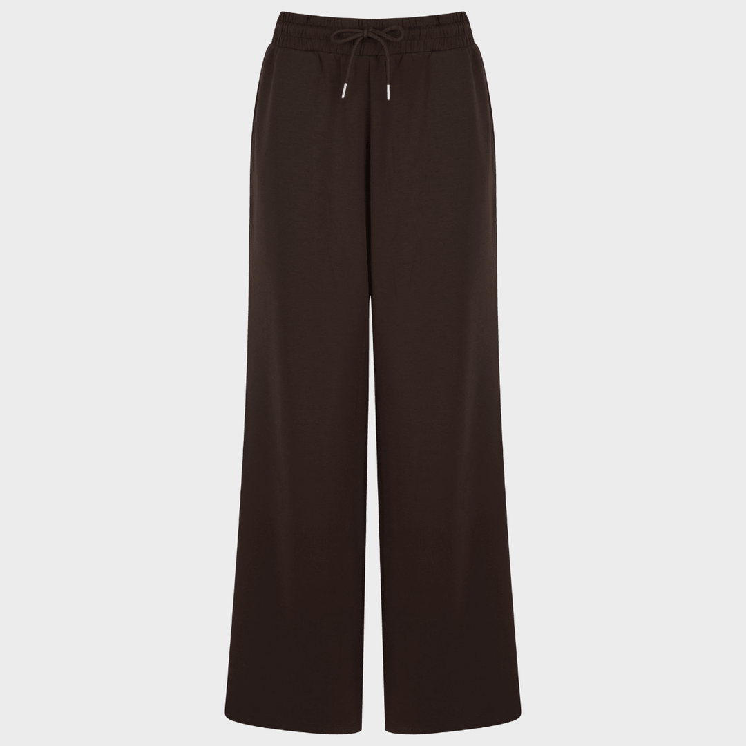 Ladies Chocolate Wide Leg Jogger from You Know Who's