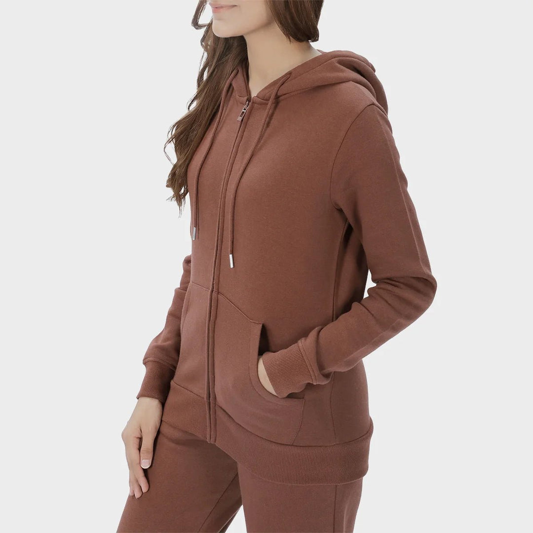 Ladies Chocolate Zip Hoodie from You Know Who's