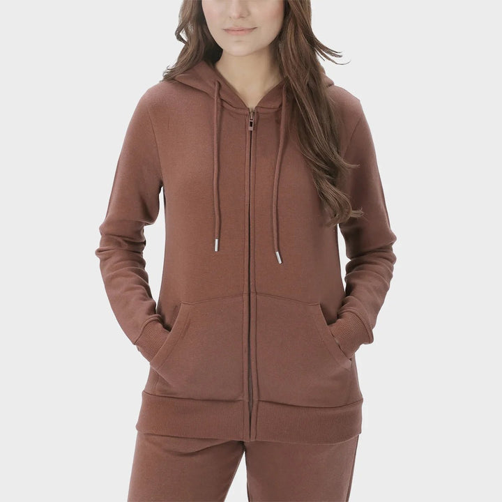 Ladies Chocolate Zip Hoodie from You Know Who's