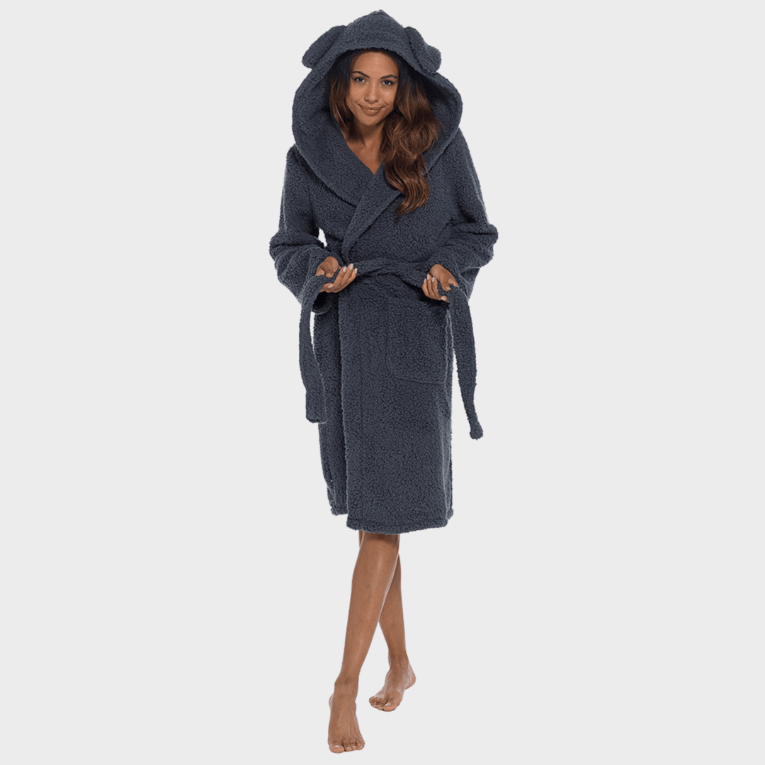 Ladies Cockapoo Hooded Sherpa Dressing Gown from You Know Who's