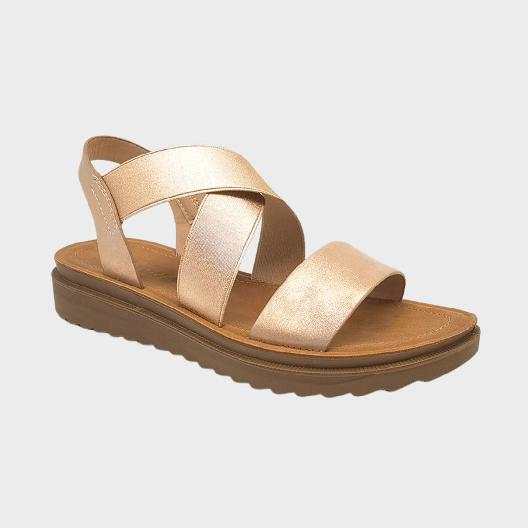 Ladies Comfort Cross Strap Sandal from You Know Who's
