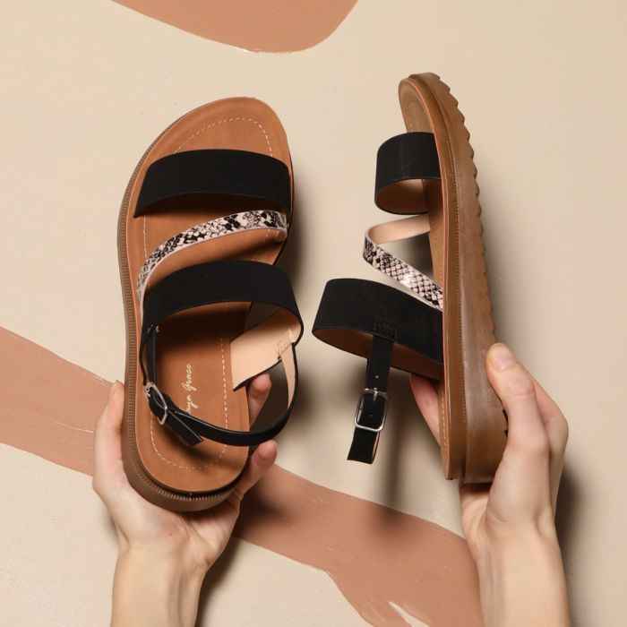 Ladies Contrast Strap Sandals from You Know Who's