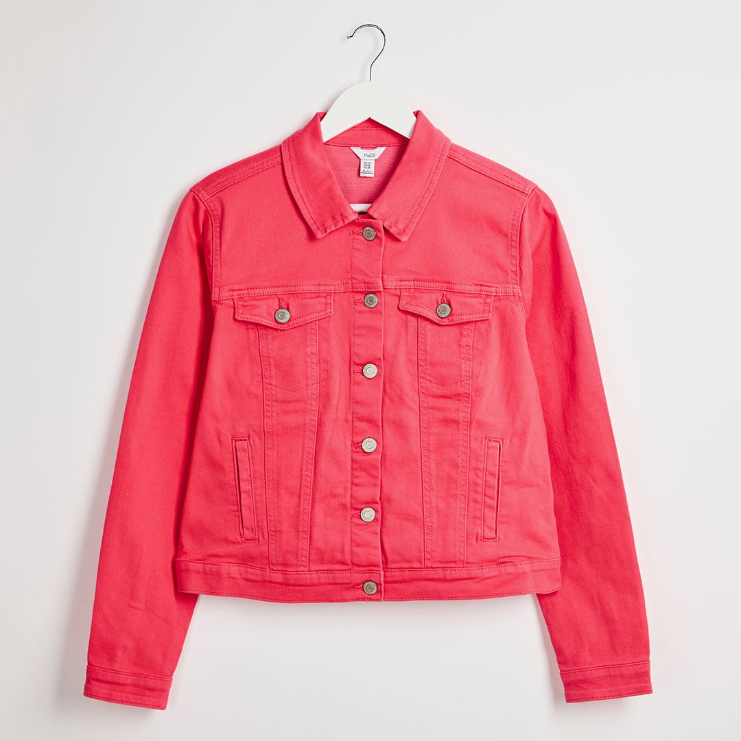 Ladies Coral Denim Jacket from You Know Who's