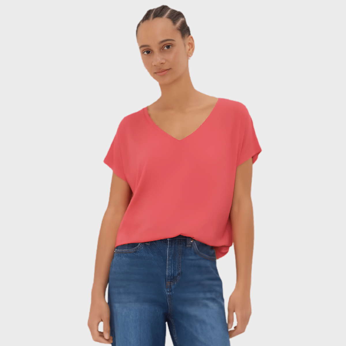 Ladies Coral V Neck T-shirt from You Know Who's