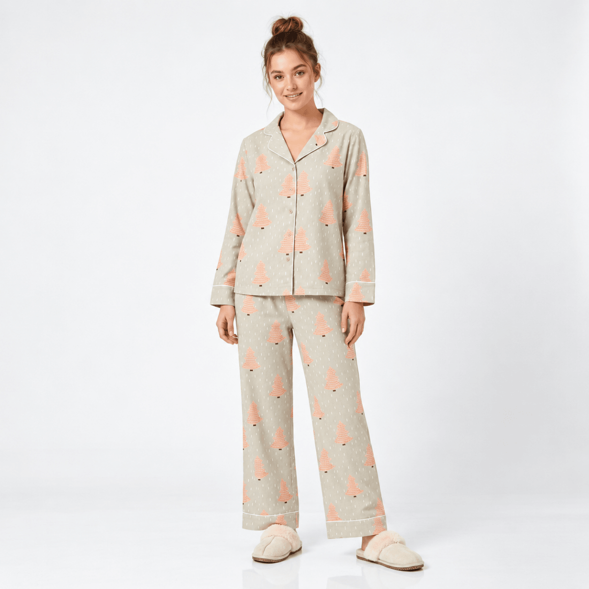 Ladies Cotton Christmas Tree Pyjamas from You Know Who's