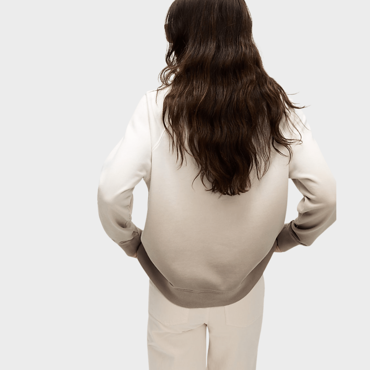 Ladies Cotton Cream Ombre Sweatshirt from You Know Who's
