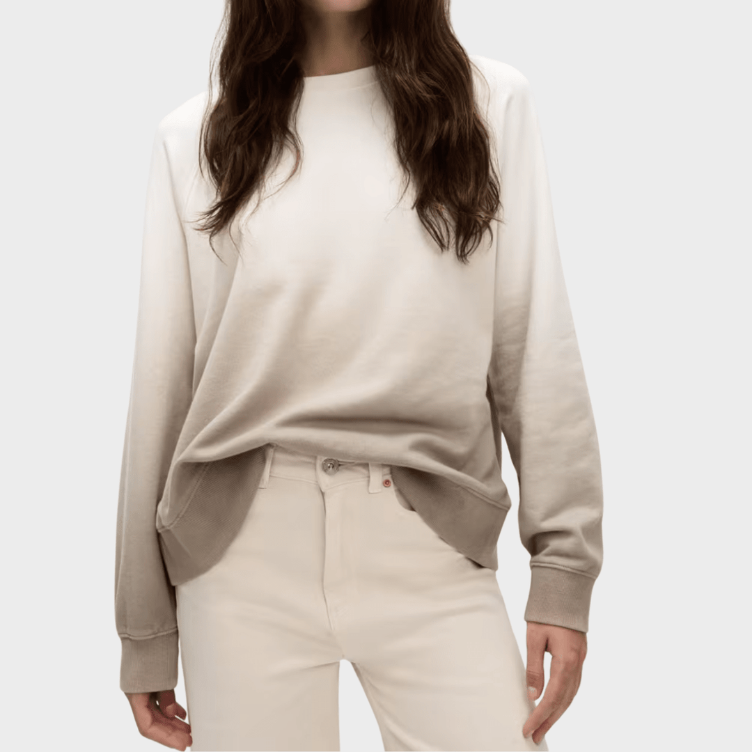 Ladies Cotton Cream Ombre Sweatshirt from You Know Who's