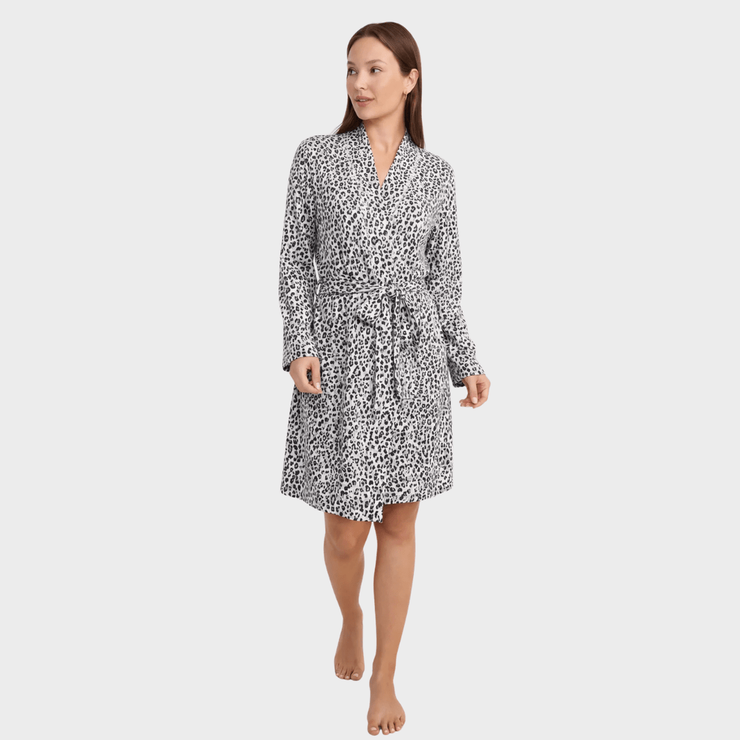 Ladies Cotton Dressing Gown Leopard from You Know Who's