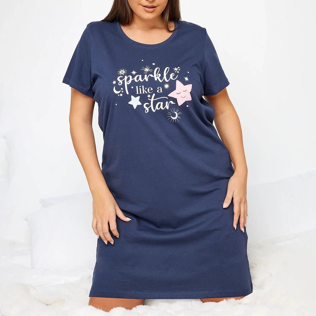 Ladies Cotton Sparkle Star Nightie from You Know Who's