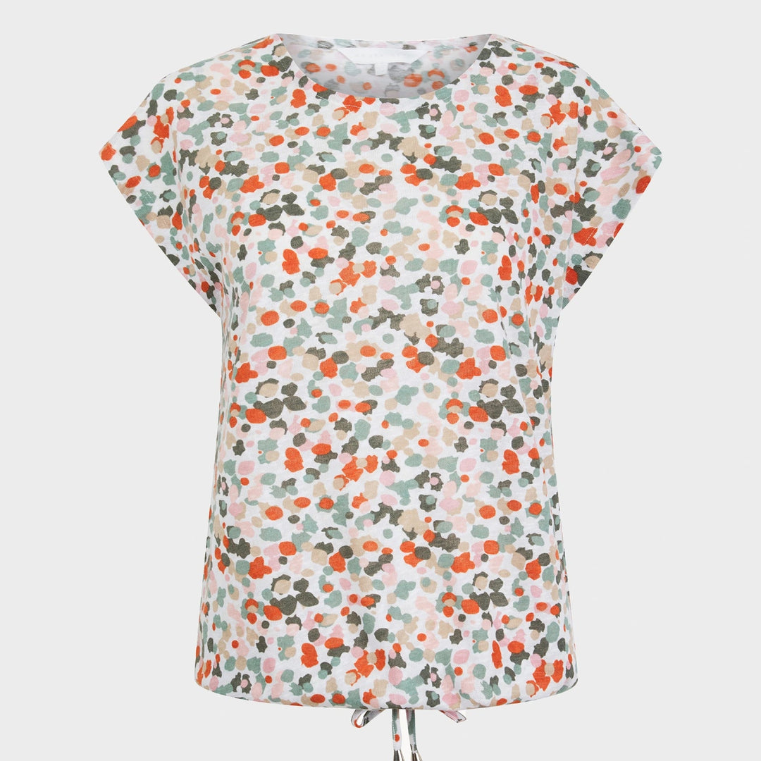 Ladies Cream Linen Tie Top from You Know Who's