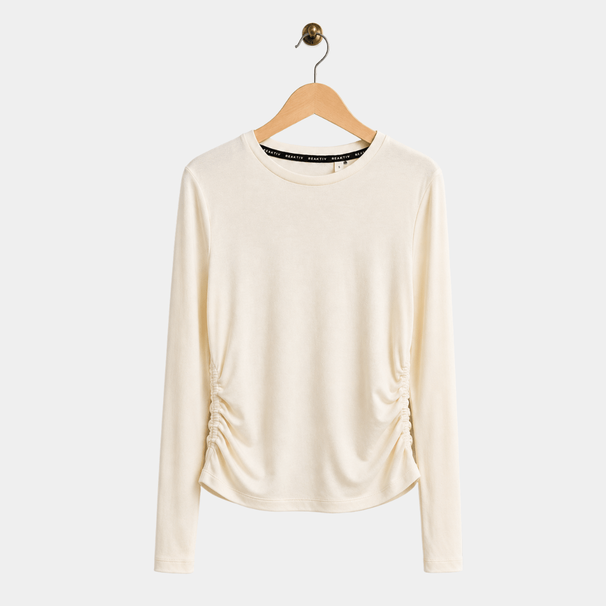 Ladies Cream Long Sleeve Active Top from You Know Who's