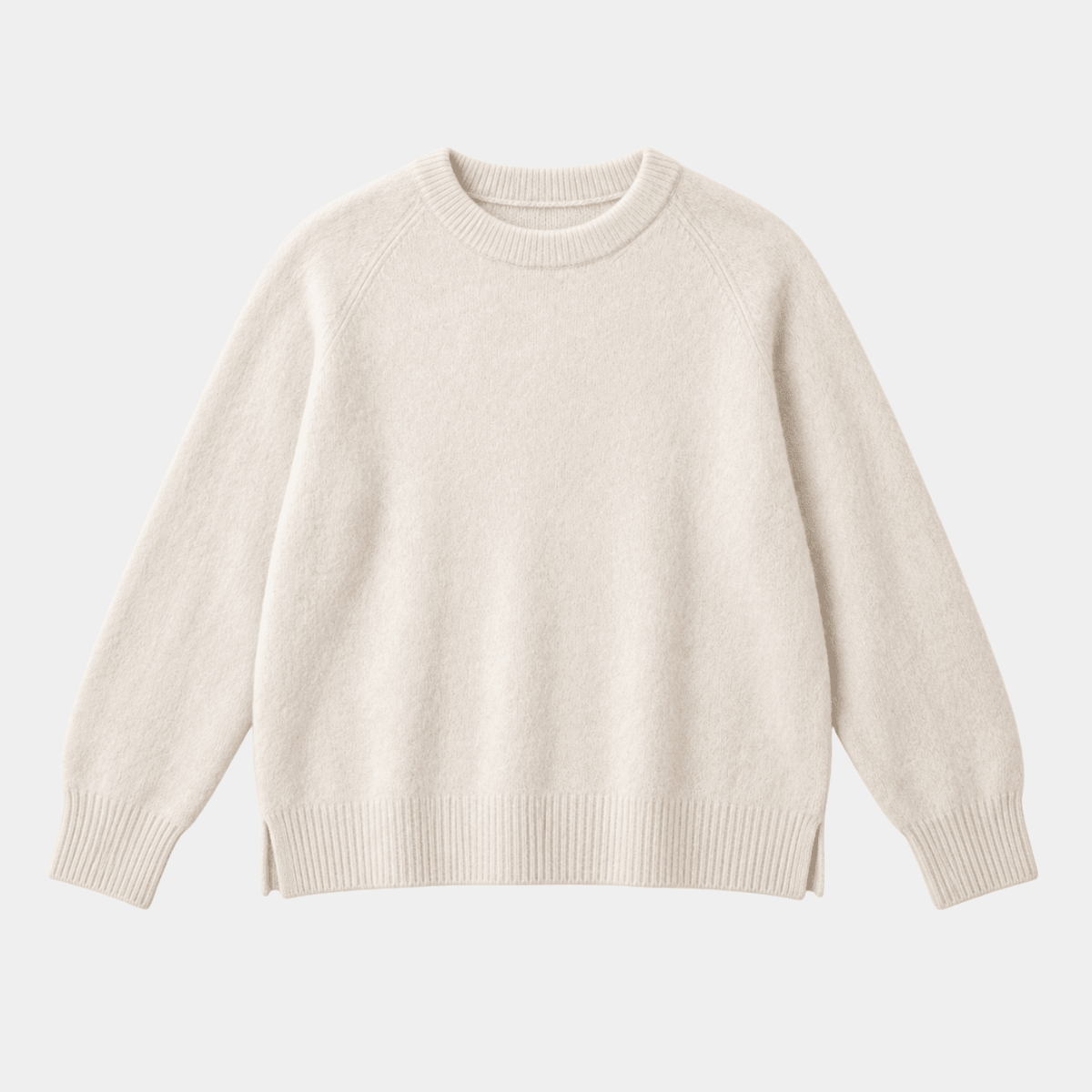 Ladies Cream Relaxed Crew Neck Jumper from You Know Who's