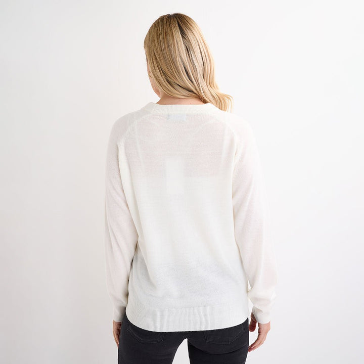 Ladies Cream Rib Cashlike Jumper from You Know Who's