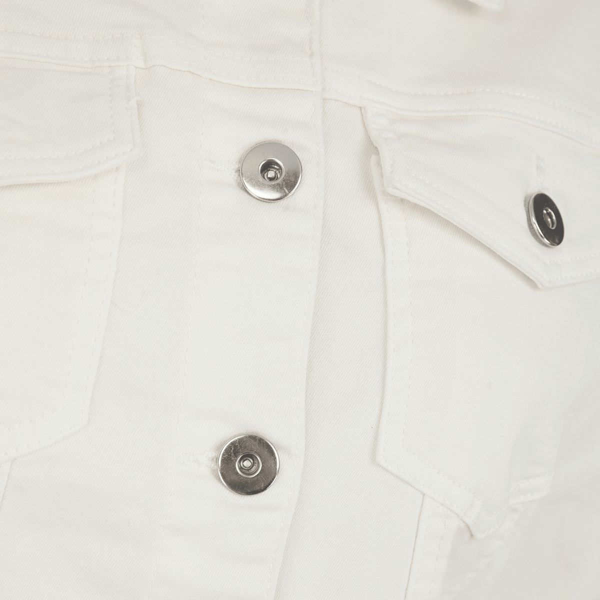 Ladies Cream Stretch Denim Jacket from You Know Who's