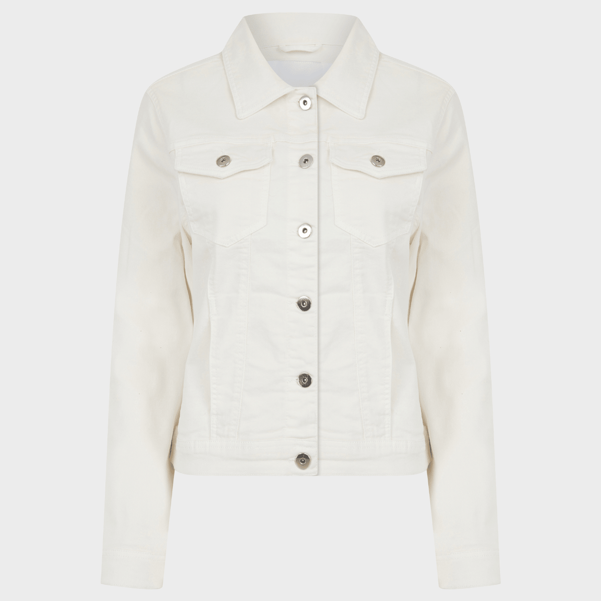 Ladies Cream Stretch Denim Jacket from You Know Who's