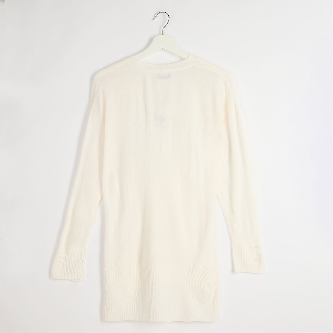 Ladies Cream V Neck Jumper from You Know Who's