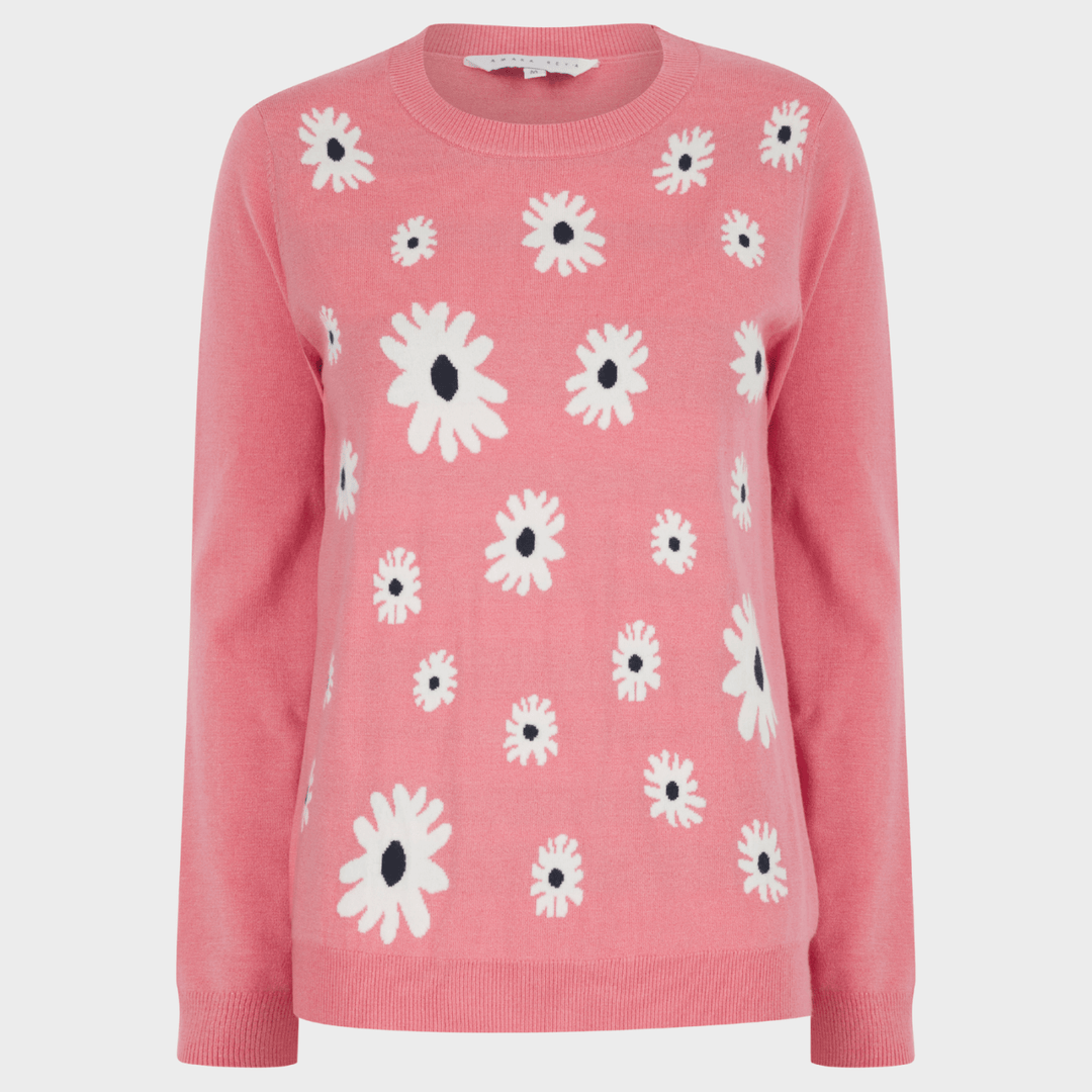 Ladies Crew Neck Flower Jumper from You Know Who's