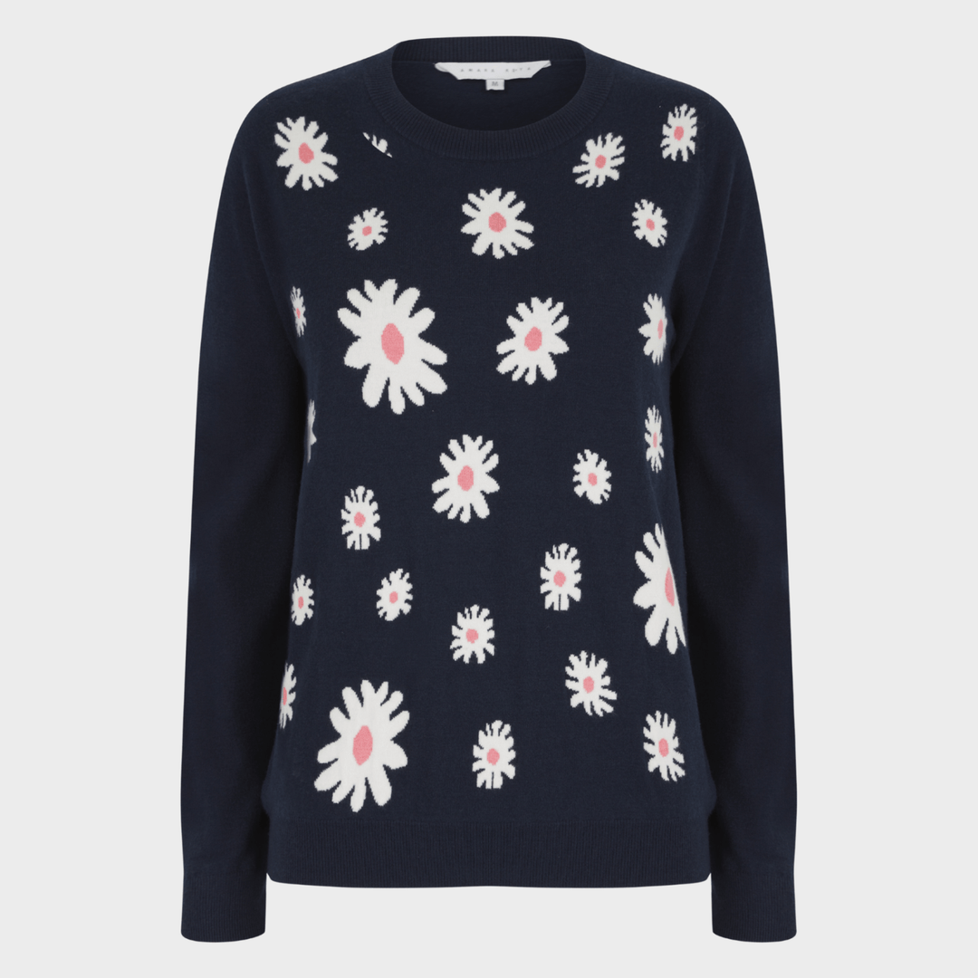 Ladies Crew Neck Flower Jumper from You Know Who's