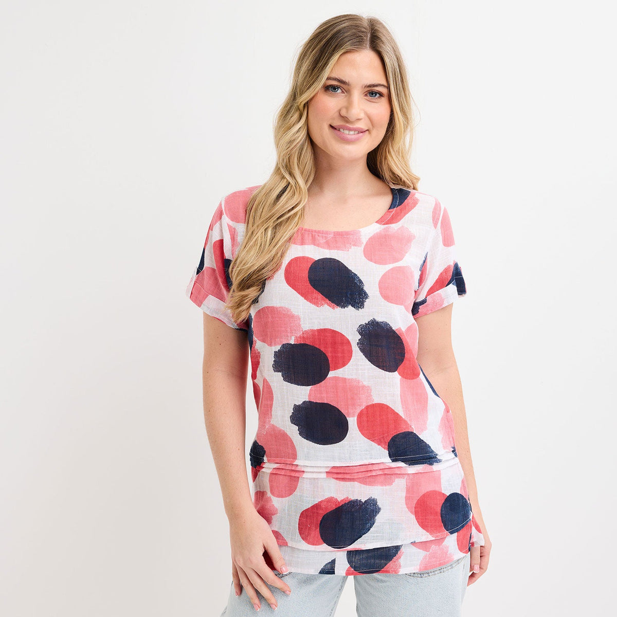 Ladies Crew Neck Spot Top