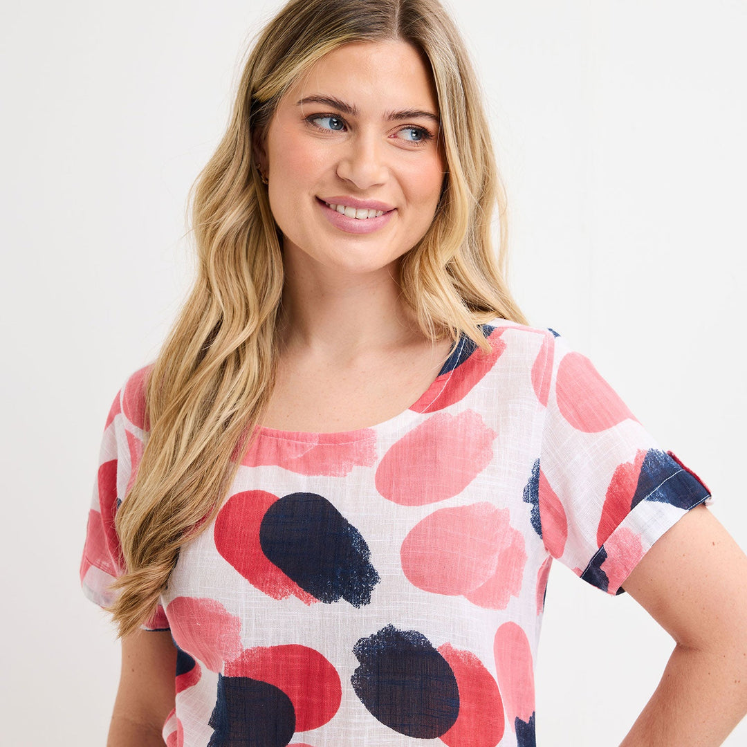 Ladies Crew Neck Spot Top from You Know Who's