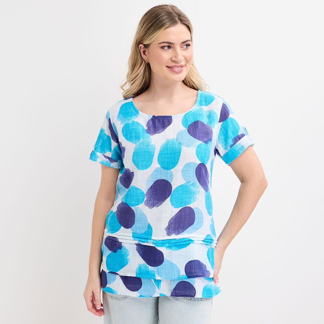 Ladies Crew Neck Spotted Top