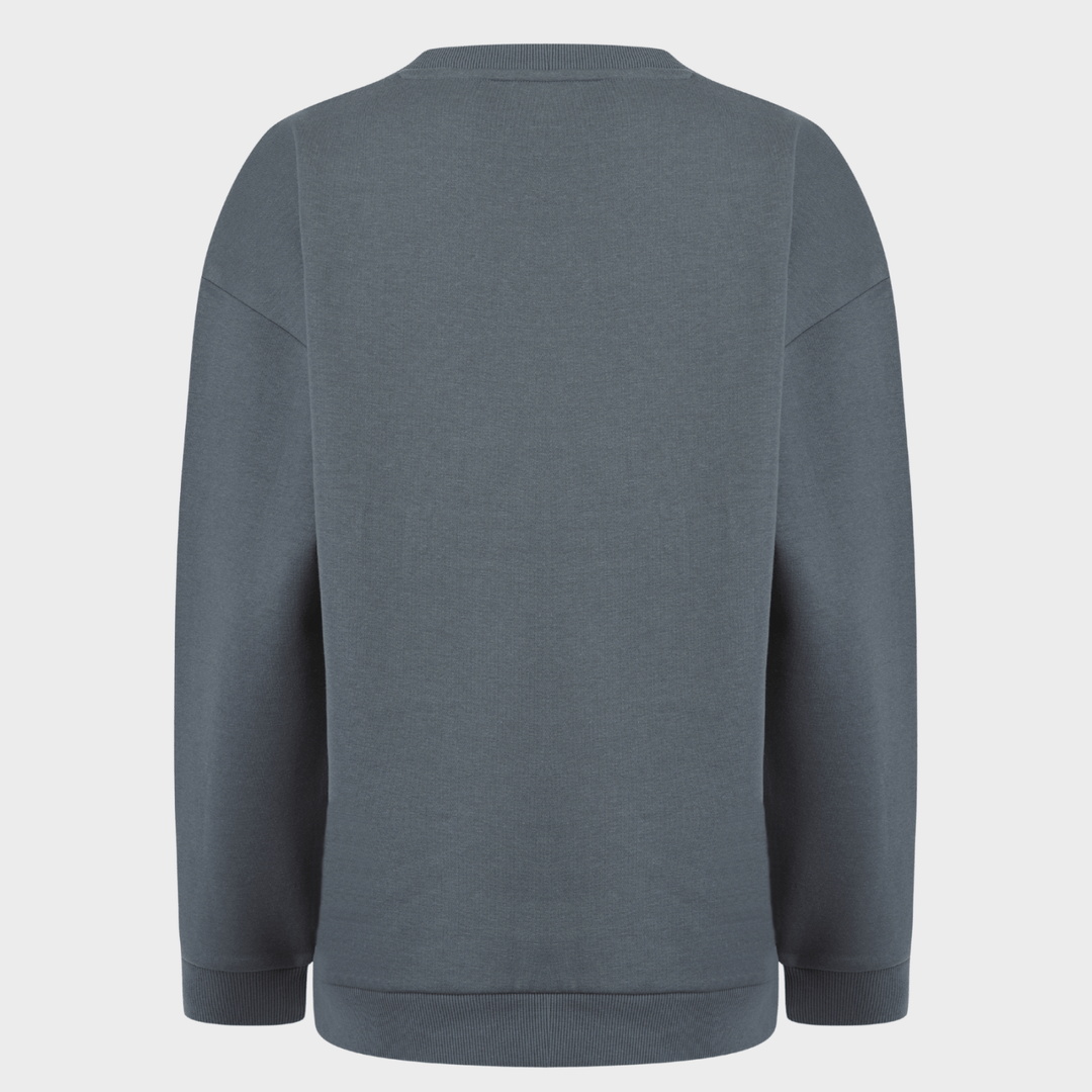 Ladies Dark Grey Sequin Neck Sweater from You Know Who's