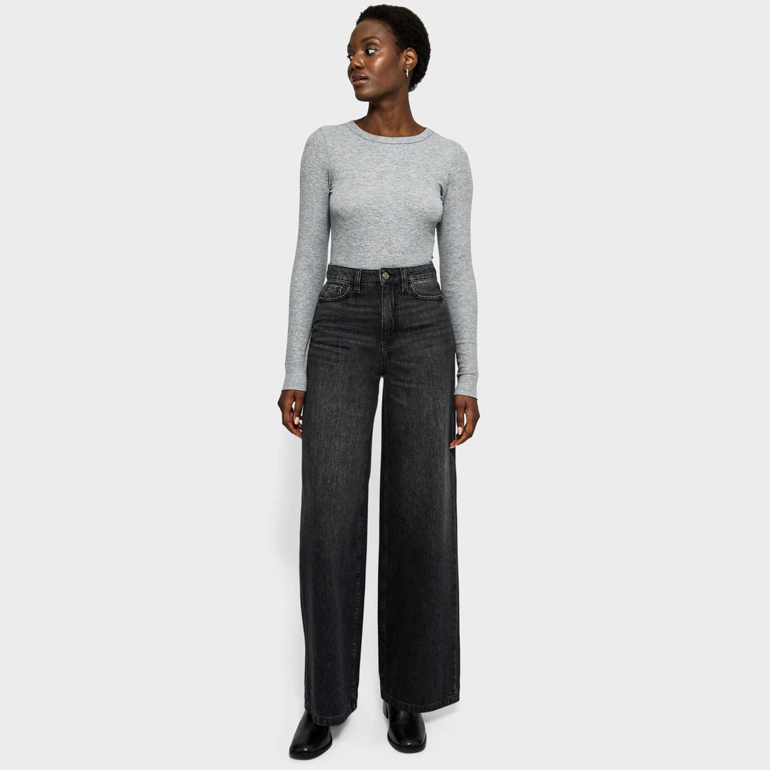 Ladies Dark grey Wide Leg Jean from You Know Who's