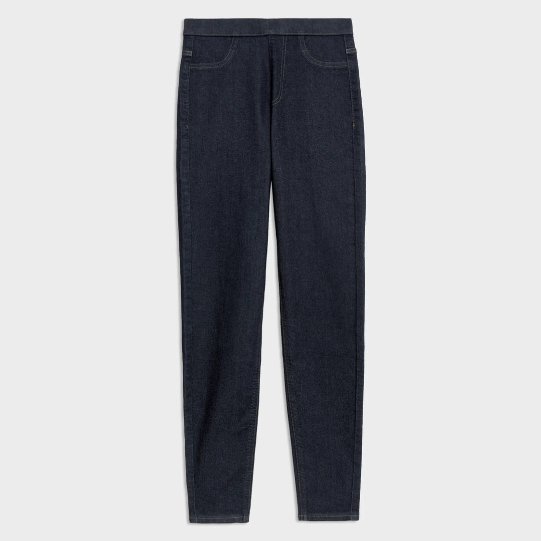 Ladies Dark Indigo Pull On High Waisted Jegging from You Know Who's