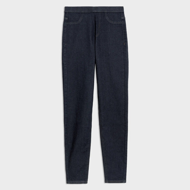 Ladies Dark Indigo Pull On High Waisted Jegging from You Know Who's