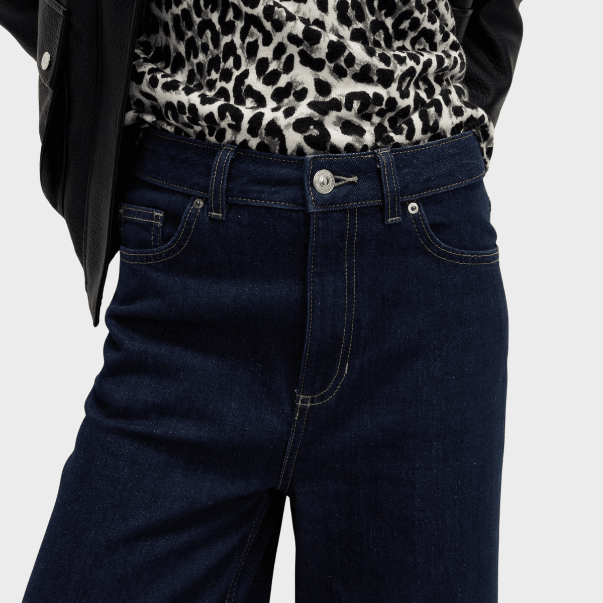 Ladies Dark Indigo Wide Leg Jeans from You Know Who's