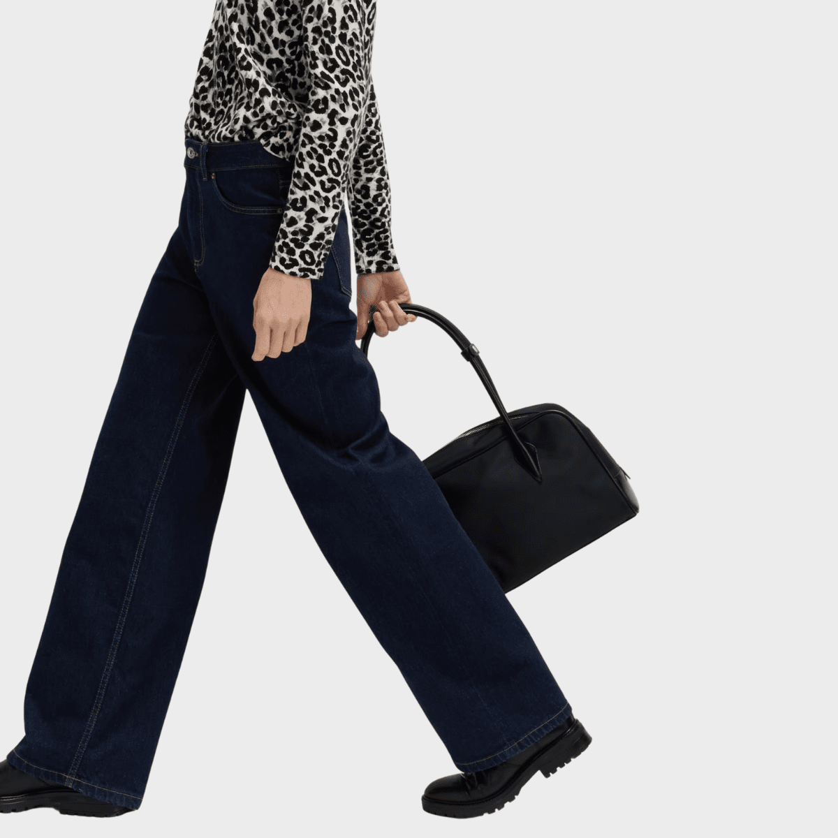 Ladies Dark Indigo Wide Leg Jeans from You Know Who's