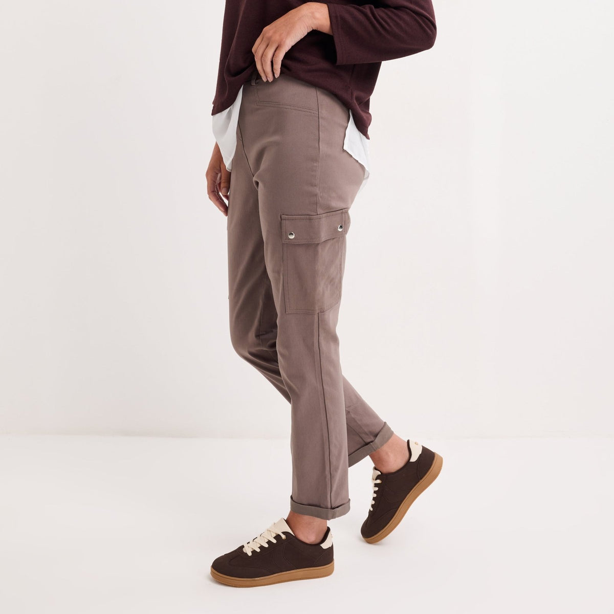 Ladies Deep Stone Bengaline Combat Trouser from You Know Who's