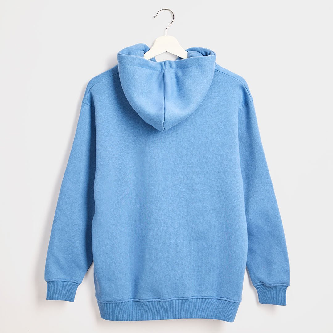 Ladies Denim Coffee Embroidered Hoodie from You Know Who's
