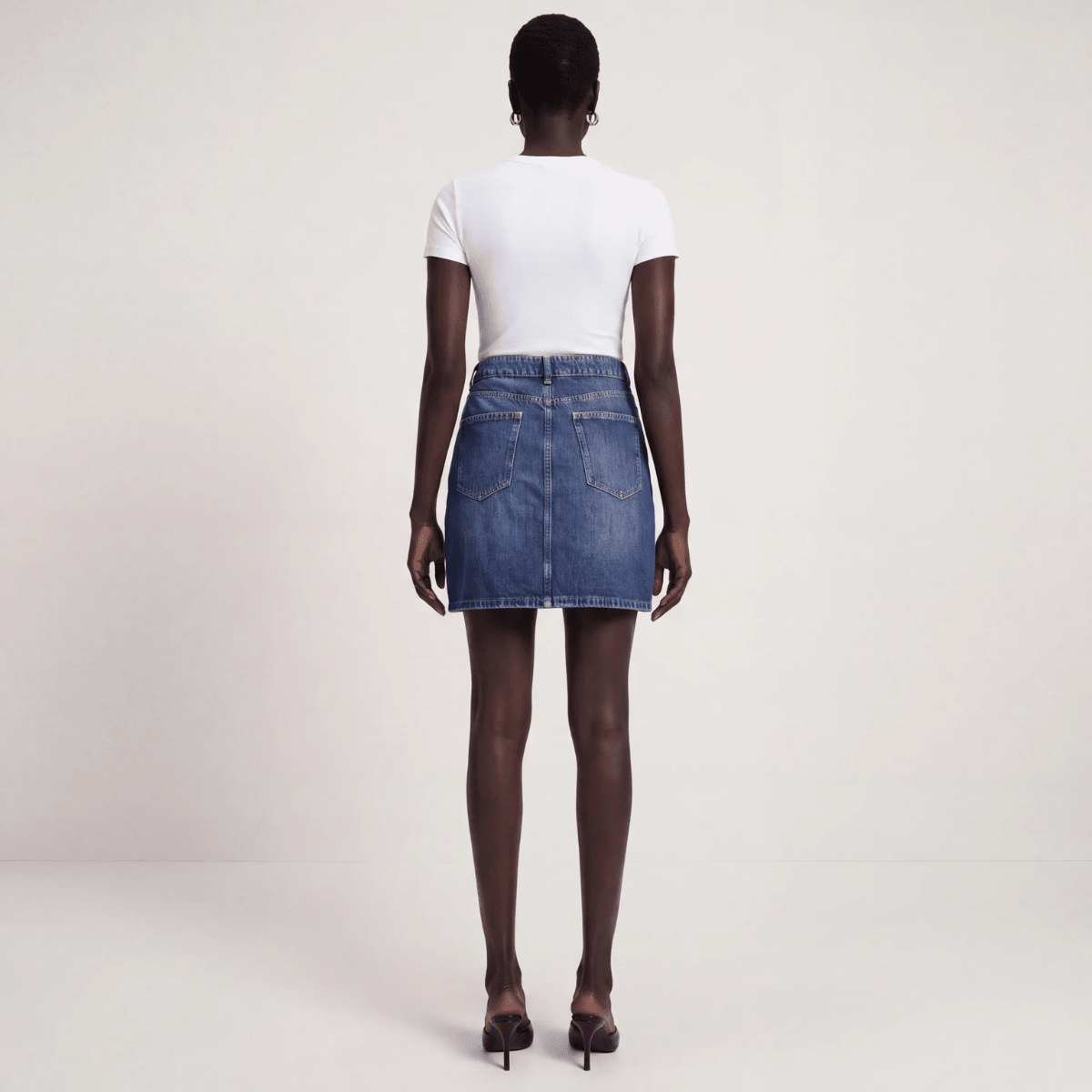 Ladies Denim Mini Skirt Indigo from You Know Who's