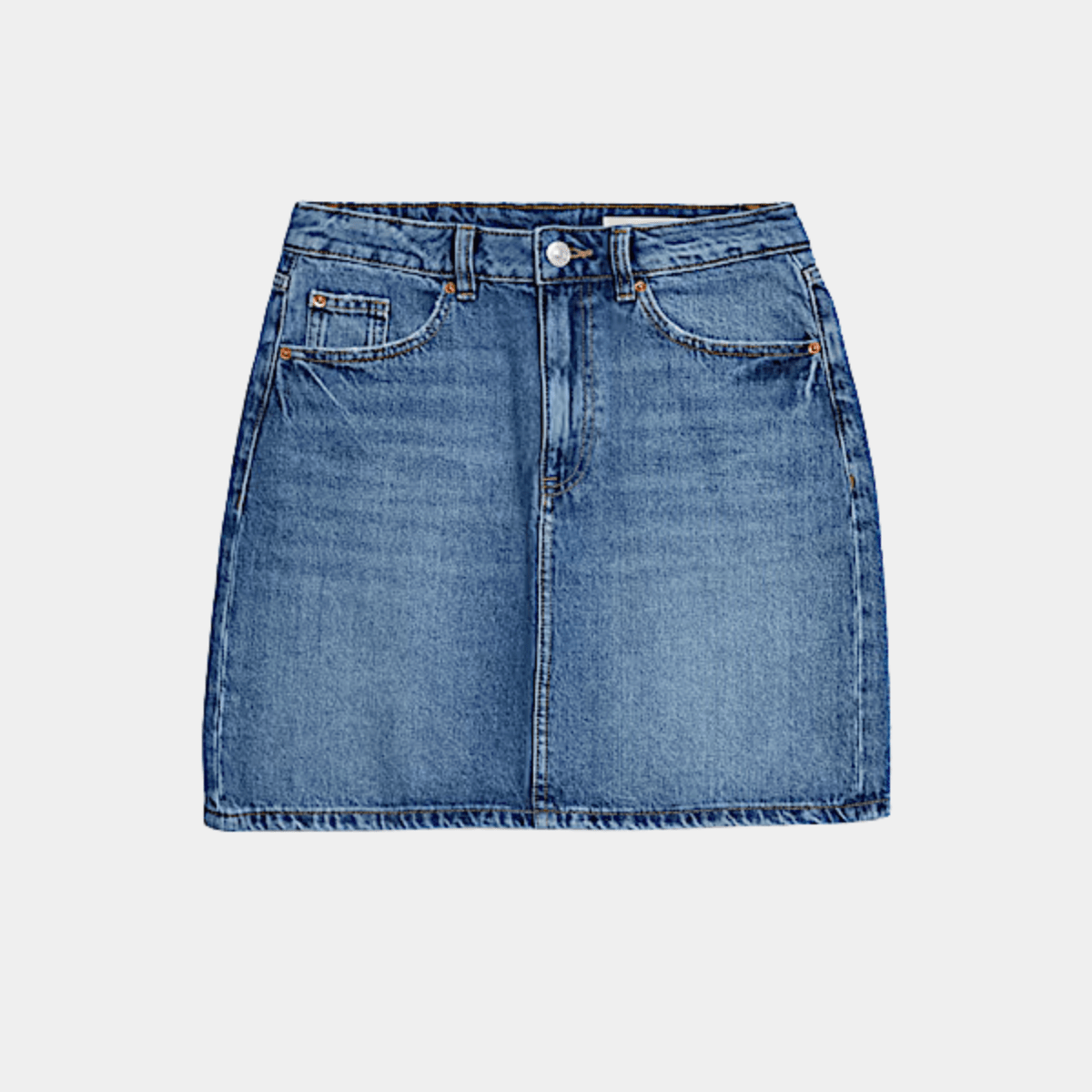 Ladies Denim Mini Skirt Light Indigo from You Know Who's