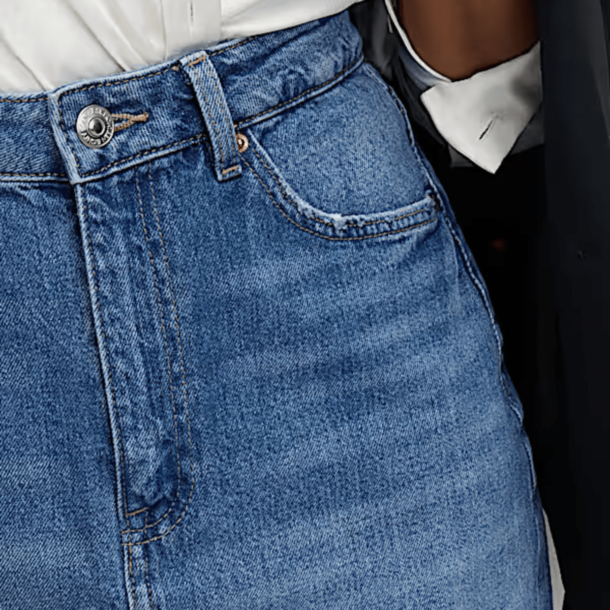Ladies Denim Mini Skirt Light Indigo from You Know Who's