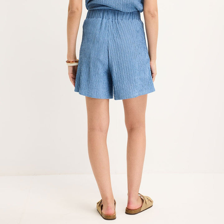 Ladies Denim Plisse Shorts from You Know Who's