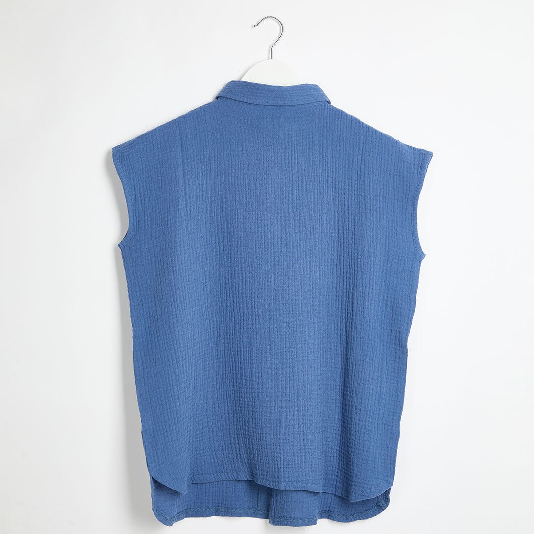 Ladies Denim Sleeveless Shirt from You Know Who's